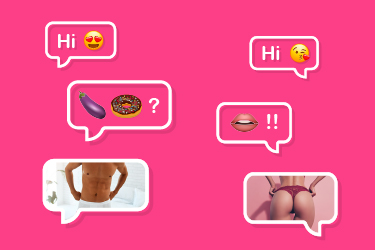 Sexting Bildschirm Beispiel