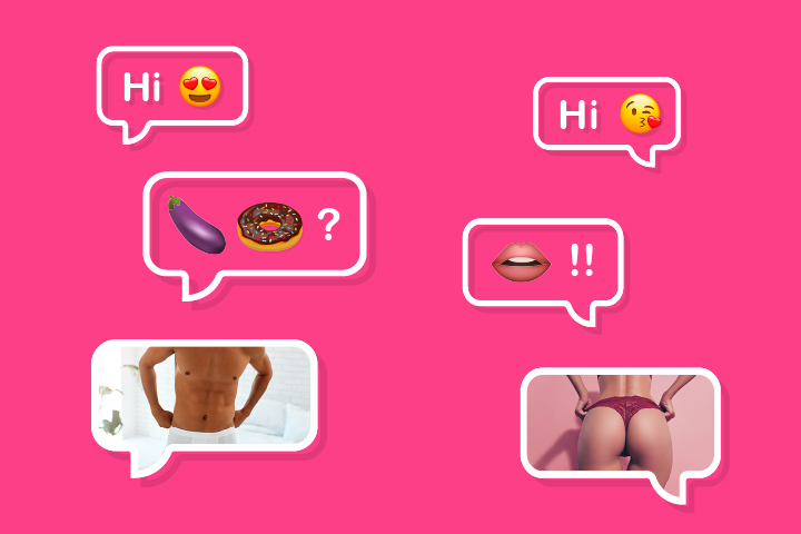 Sexting Bildschirm Beispiel